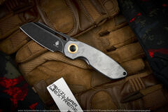 Складной нож Kizer October Black сталь CPM 20CV BlackWash рукоять Титан