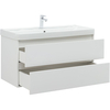 Aquanet 328002 Тумба с раковиной Вега 100 2 ящ. цв.белый глянец (328002)