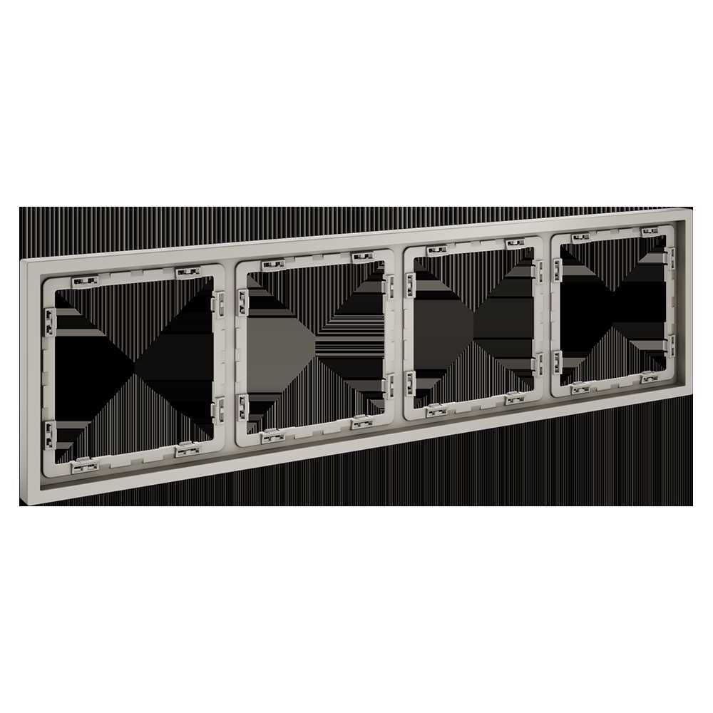 Рамка пластиковая Voltum S70 на 4 поста, (кашемир) VLS100403