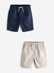 Шорты для мальчика Next C65-318, 2 шт., Темно-синий, Молочный
