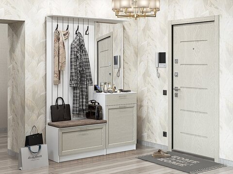 Прихожая Стиль-02 Cappuccino Softwood Белый