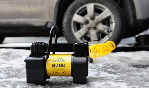 Автомобильный компрессор КАЧОК K90X2C (двухцилиндровый)