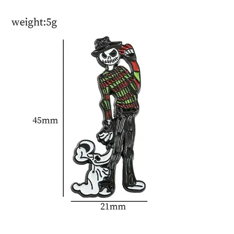 Кошмар перед Рождеством значок металлический Джек Скеллингтон Салли