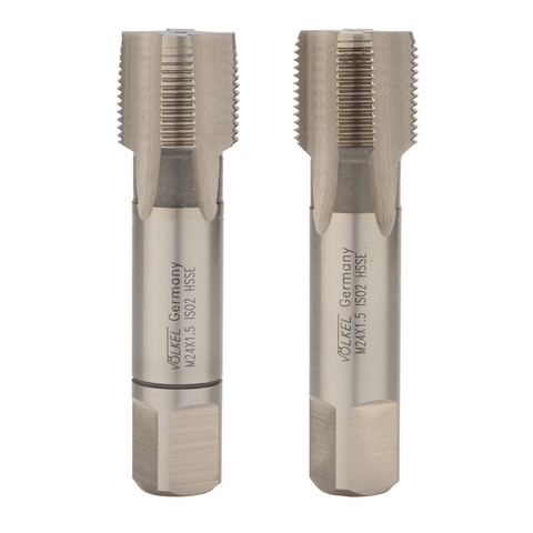 Метчик М24х1,5 (Комплект 2шт) DIN2181 HSSE 6h 80мм a=14,5 Volkel 56504