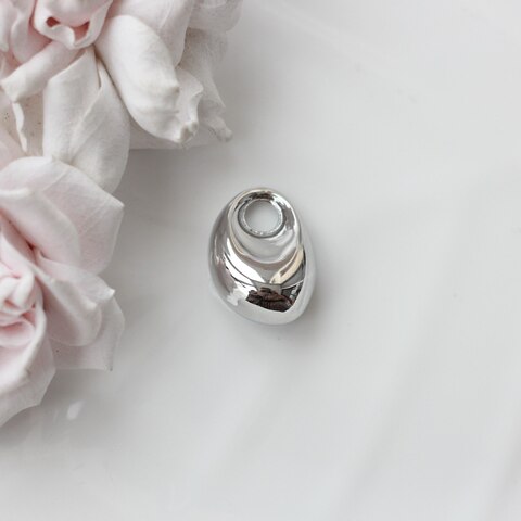 Подвеска с Капля, 25*18 мм, родий, П1006