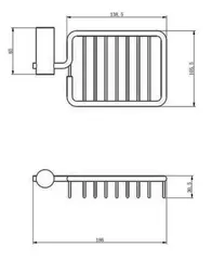 Мыльница металлическая навесная HAIBA HB8402-1 хром