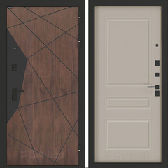 Входная металлическая дверь Бункер БН-14 Американский орех ФЛ-711 Крем софт (матовый, без текстуры)