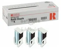 410802 Скрепки тип K оригинал (актуальный артикул: 410802) для Ricoh SR760, 770, 790, 850, 860, 880, 960, 970, 3000, 3010, 3020, 3030, 3050, 3070, 3090, 3100, 4000, 4010, 4020, 4030, 4040, 4060, 4070, 3110, 3120, SR3150 (Буклетные)/3220/3270
