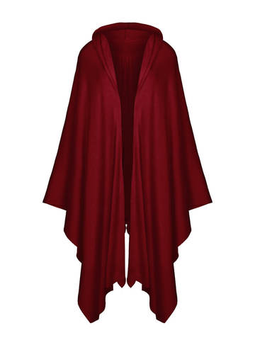 Женский шарф бордового цвета из 100% шерсти - фото 1