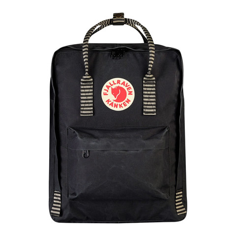 Рюкзак Fjallraven Kanken черный/полоски, 16 л