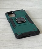 Противоударный чехол Strong Armour Case с кольцом для Xiaomi POCO M3 (Зеленый)