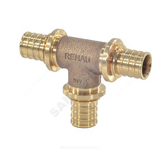 Тройник для PE-X труб аксиальный бронза Дн 20х20х20 RAUTITAN PLATINUM RX Rehau 13777261001