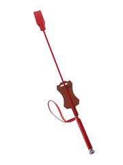 Красный стек с кожаной ручкой - 70 см. - 