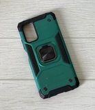 Противоударный чехол Strong Armour Case с кольцом для Xiaomi POCO M3 (Зеленый)