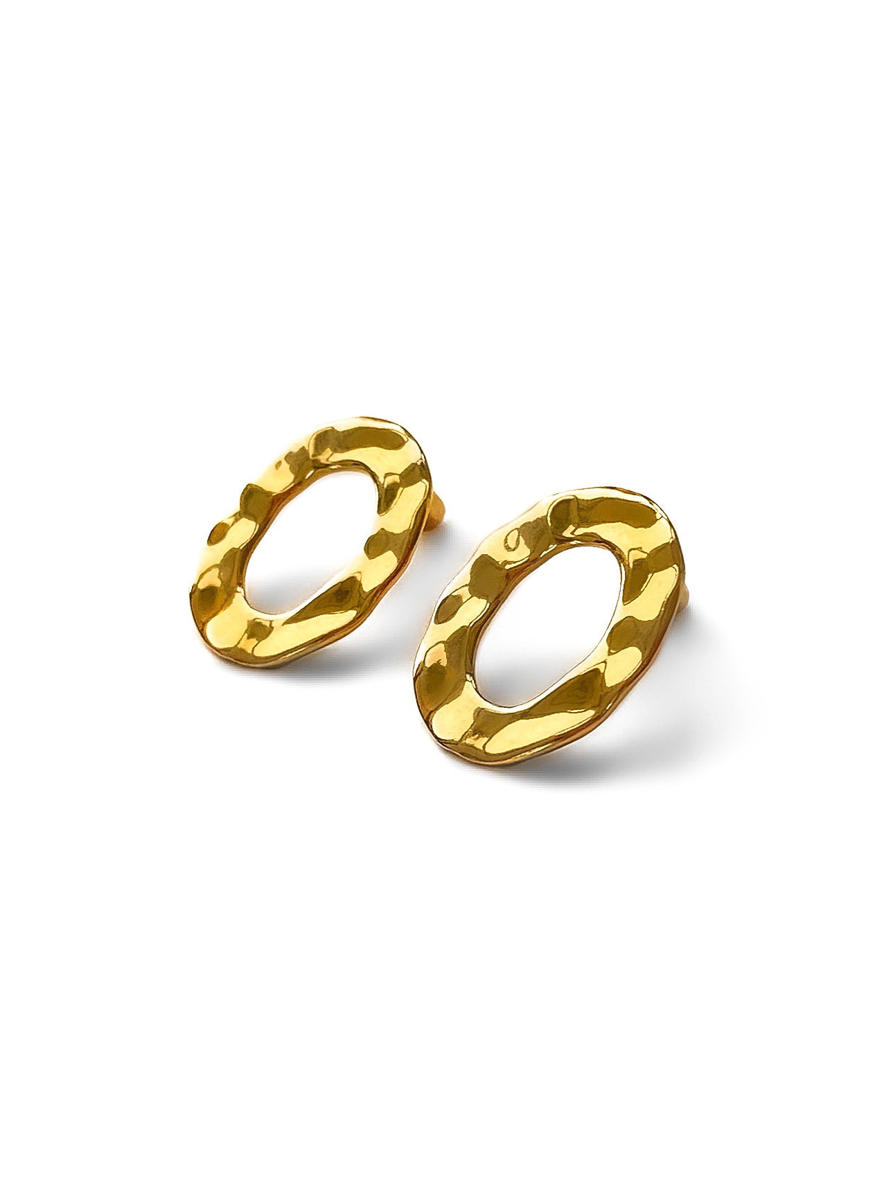 Серебряные серьги-кольца «Слияние» мини gold