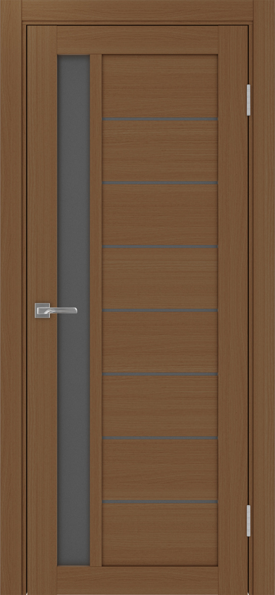 Дверь межкомнатная Оптима Порте Турин 554.21, цвет орех, экошпон, стекло графит