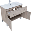 Aquanet 303912 Компл.2 - Тумба Алвита new 90 напольная 1 ящ., 2 дв. цв.дуб веллингтон белый (303912)