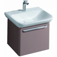 Шкафчик для раковины Geberit myDay, с выдвижным ящиком: B=49.5см, H=41см, T=43см, Какао с молоком / Высокоглянцевое покрытие фото