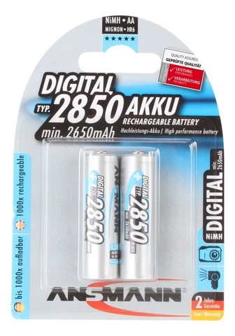 Аккумулятор АА/NiMH ANSMANN 1.2V, 2850mAh, Digital