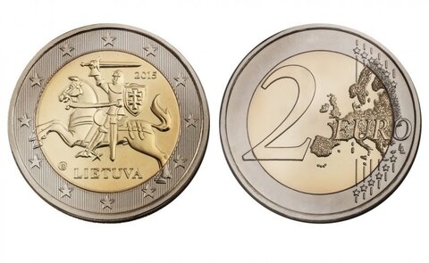 2 евро "Всадник Витис" 2015 года