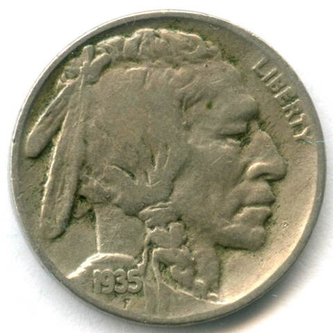 5 центов 1935. США (Индеец) М-н F-VF