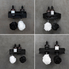 Lemark 9772044 Полка для душа прямая Lemark SHELF LINE из нерж. стали с крючками, черный/вставка-пластик черный