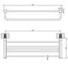 Gessi Rilievo Полка с полотенцедержателем, 60 см, цвет: nero XL 59407#299