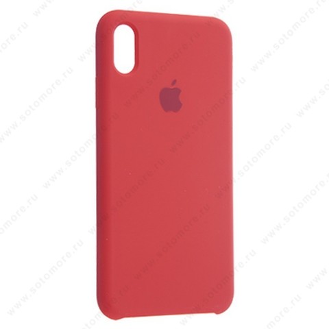 Накладка Silicone Case для Apple iPhone XS Max красный