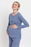 Костюм для беременных 12359 темно-голубой