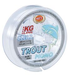 Леска монофильная WFT KG Trout MONO Clear 200 м, 0.16 мм