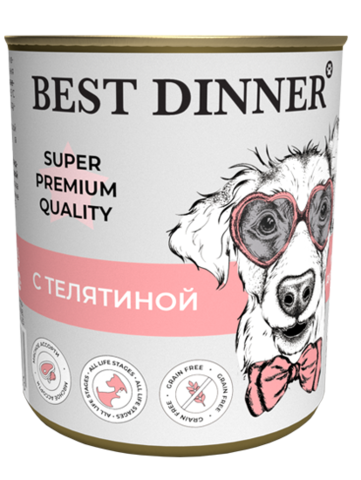 Best Dinner Super Premium Мясные деликатесы для щенков и юниоров (телятина) 340 гр