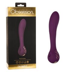 Фиолетовый изогнутый вибромассажер Passion - 21,5 см. - 