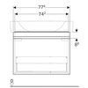Geberit 869850000+122185000 869850000+122185000 Комплект Renova Nr. 1 Plan шкафчик под раковину 776х586х438 мм белый глянец с раковиной 122185000