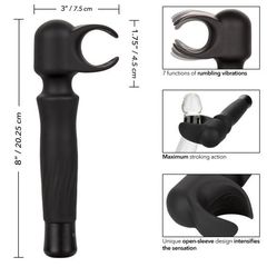 Черный вибромастурбатор Masturwand Vibrating Stroker - 