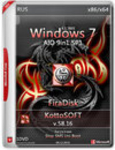 Windows 7 SP1 AIO 9in1 x86/x64 KottoSOFT v.58.16 FiraDisk [2016, RUS]