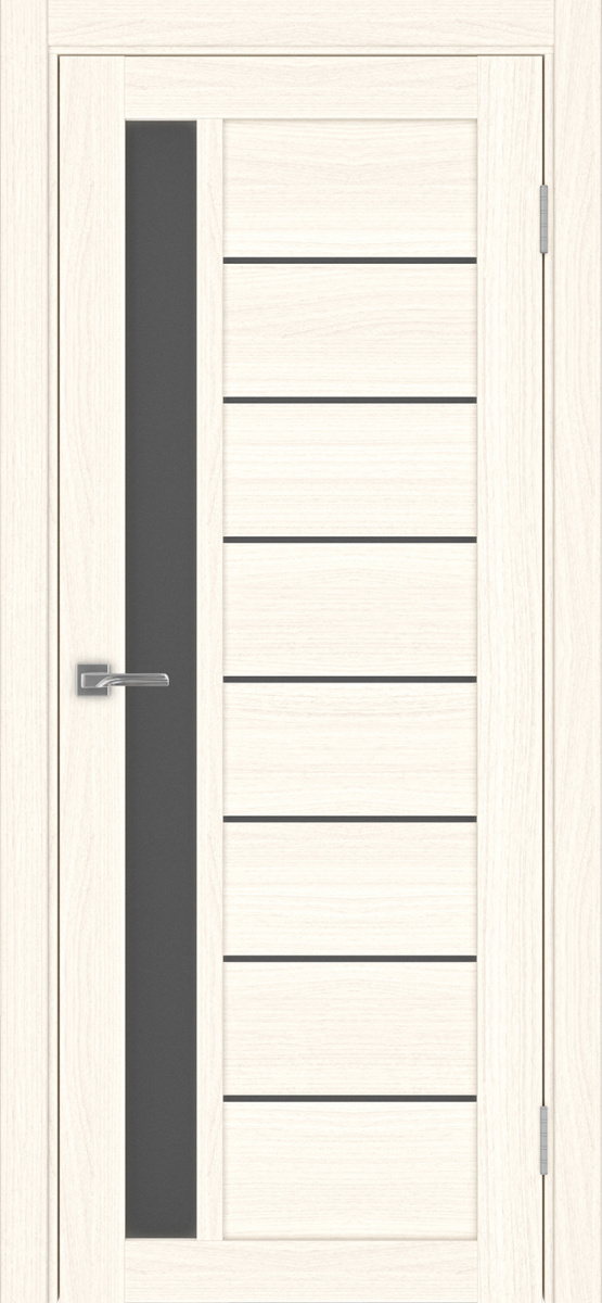 Дверь межкомнатная Оптима Порте Турин 554.21, цвет светлый ясень, экошпон, стекло графит