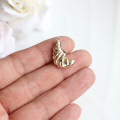 Подвеска Круассан 23*13 мм, позолота, П988