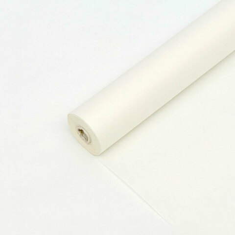 Упаковочная бумага крафт, Однотонный, Белый, 50 г, 0,7*10 м