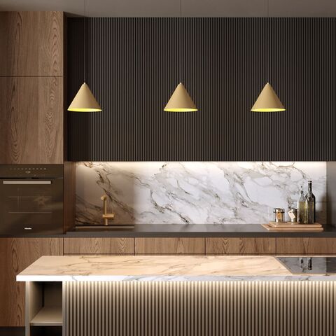 Подвесной светодиодный светильник Elektrostandard Conus 50316 LED 16W 3000K золотой