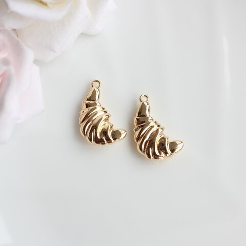 Подвеска Круассан 23*13 мм, позолота, П988