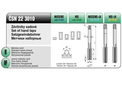 Метчик М24х2,0 (Комплект 2шт) CSN223010 115CrV3 6h(2N) 90мм a=14 Bucovice(CzTool) 110241