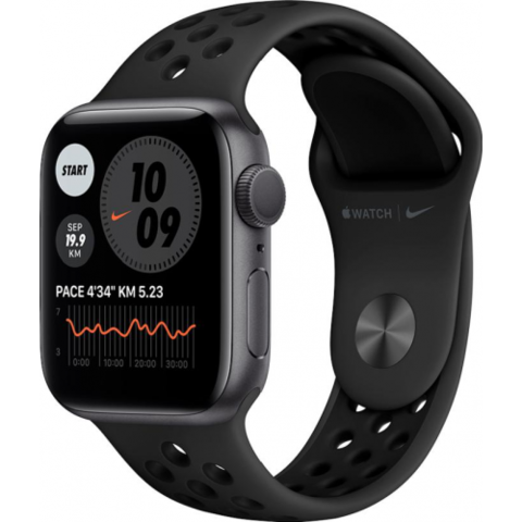 Смарт часы APPLE Watch Nike Series 6 GPS, 40mm Space Gray Aluminium Case with Anthracite/Black Nike Sport Band (M00X3GK/A)