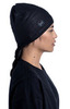 Элитная Тёплая двухсторонняя шапка с флисом BUFF® Microfiber & Polar Hat solid black