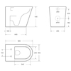 BelBagno FLAY-R BB1003CBR/BB865SC Унитаз приставной безободковый