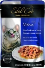 Edel Cat Пауч для кошек Edel Cat нежные  кусочки в соусе, лосось, форель _file51ee1e555ed57_x150.jpg