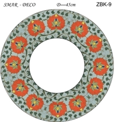 Эскиз для росписи, Зеркало диаметр-45см, SMAR-ZBK-9