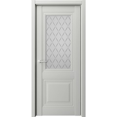 Межкомнатная дверь Спарта 2 платина со стеклом