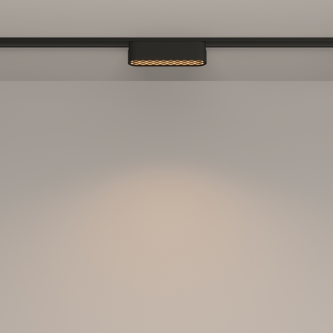 Трековый светильник Maytoni Basis grid TR084-1-6W3K-B