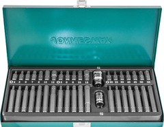 Jonnesway S29H4140S Набор вставок-бит 10 мм DR с переходниками, 40 предметов 47300