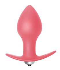 Розовая анальная вибропробка Bulb Anal Plug - 10 см. - 